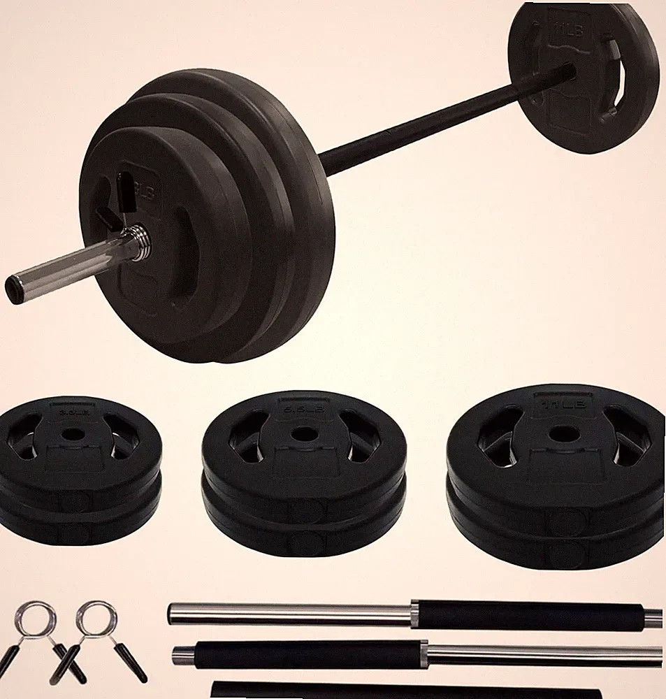 Adjustable Barbell Sets 40LB/20KG - PU Home Weight Set, Home Gym Equipment with