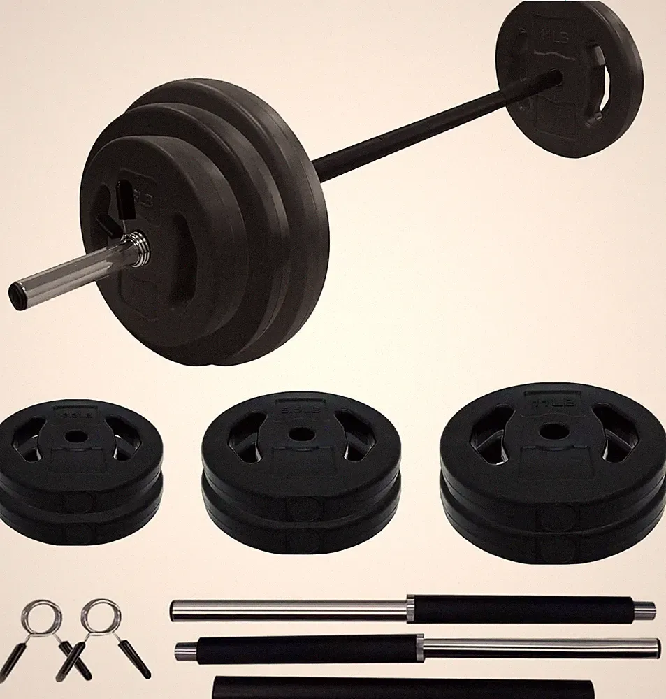 Adjustable Barbell Weight Set, Cardio Pump Bar with Plates for Fitness Workout