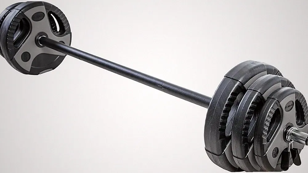 Adjustable Barbell Weight Set with 55” Padded Bar for Home Gym Fitness