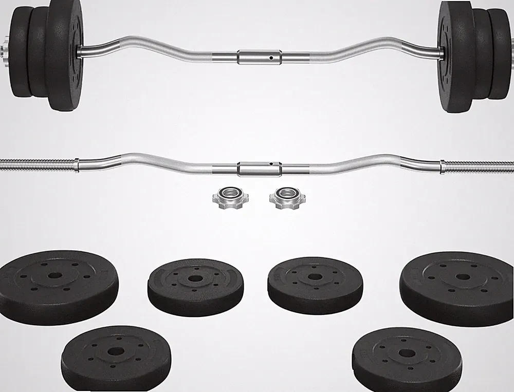 Adjustable Curl Olympic Barbell Set for Home Weightlifting Fitness