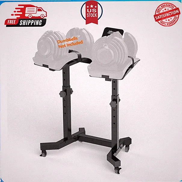 Adjustable Double Dumbbell Rack Stand For SelectTech 552/1090 Dumbbell Holder US