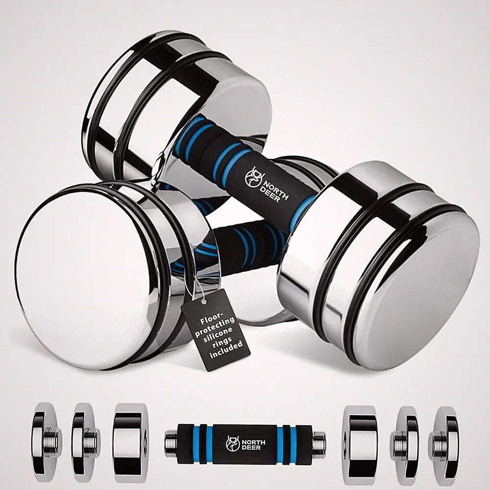 Adjustable Dumbbell 10LB Pair (2×10LB), (2×10LB Standard-Finish)