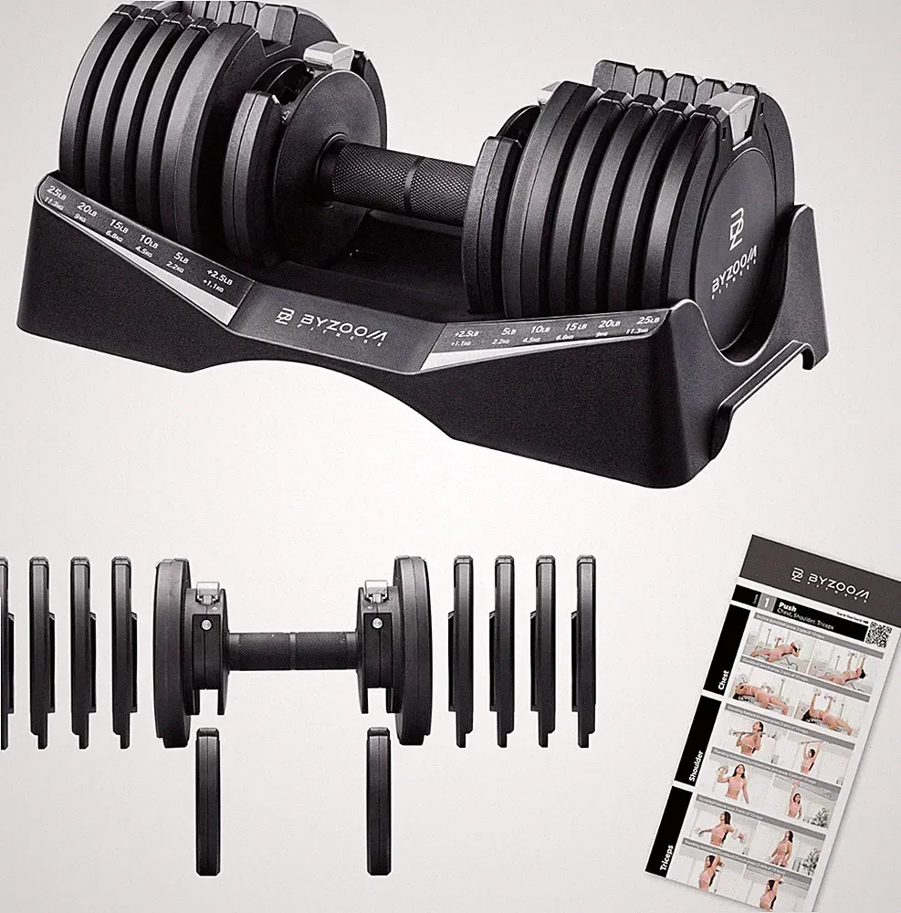 Adjustable Dumbbell 12.5-75Lb - Versatile Hand Weights for Home Gym Fitness