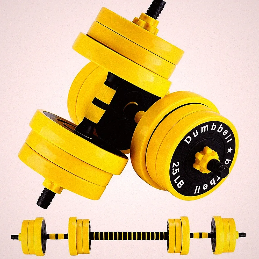 Adjustable Dumbbell 15 kg Set 2-in-1 Gym Home Hand Dumbbells Fitness Exercise