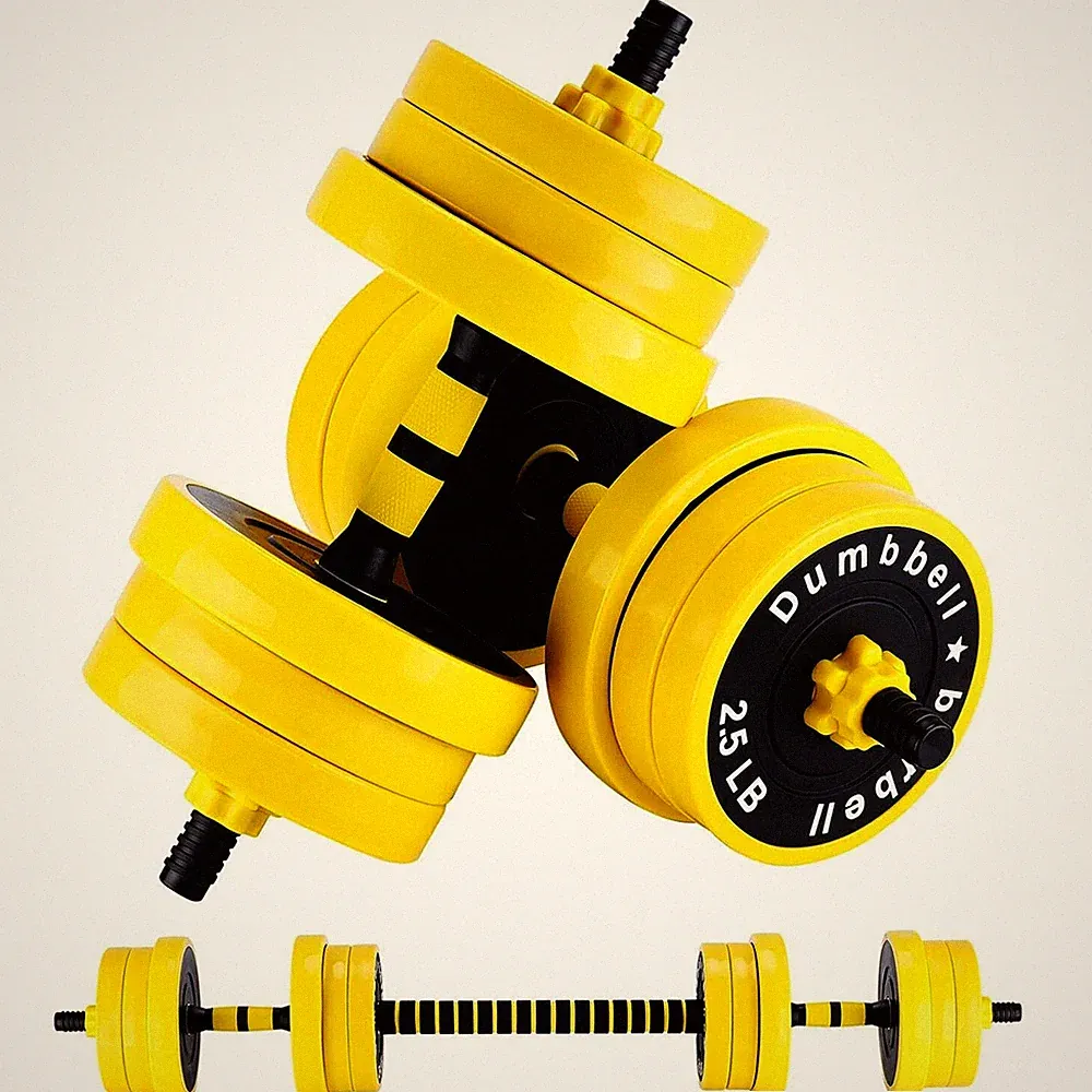 Adjustable Dumbbell 15 kg Set 2 in 1 Gym Home Hand Weights Fitness Exercise