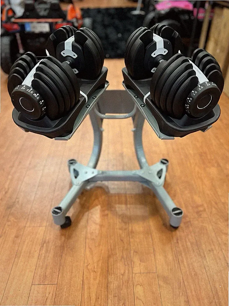 Adjustable Dumbbell 5-52.5 LBS Set With Dumbbell Rack