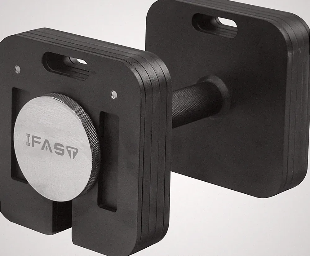 Adjustable Dumbbell 9-in-1 Quick-Lock 50LBS Black Cast Iron Weights