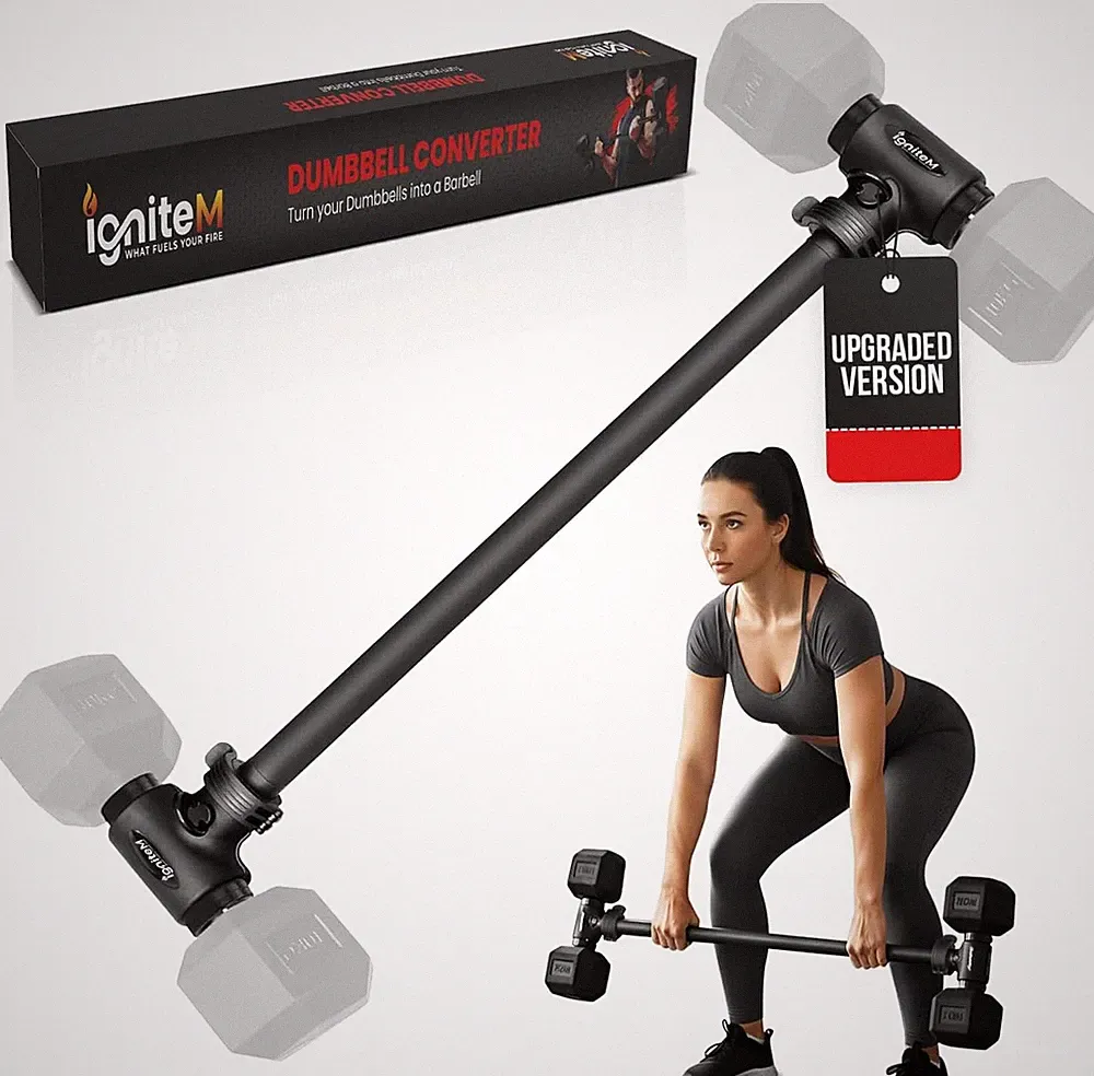 Adjustable Dumbbell Converter | Converts Dumbbells to Barbell | 200 Lb Capacity