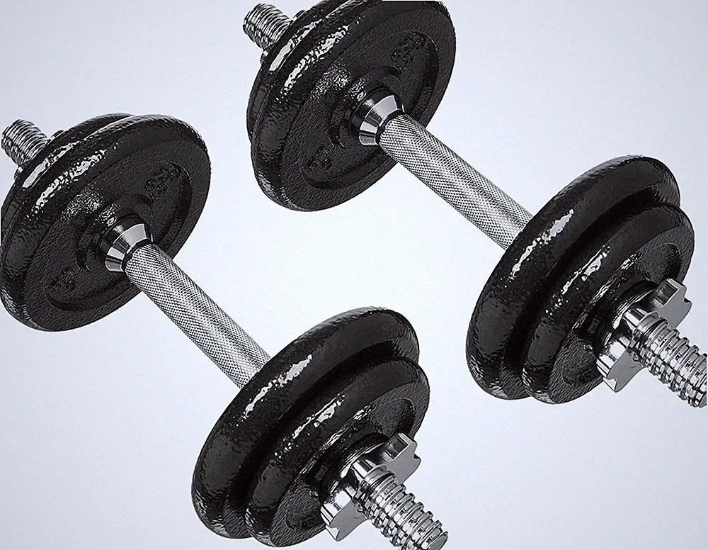 Adjustable Dumbbell Hand Weight Set with Storage Case, Portable, Secure, 38 Poun