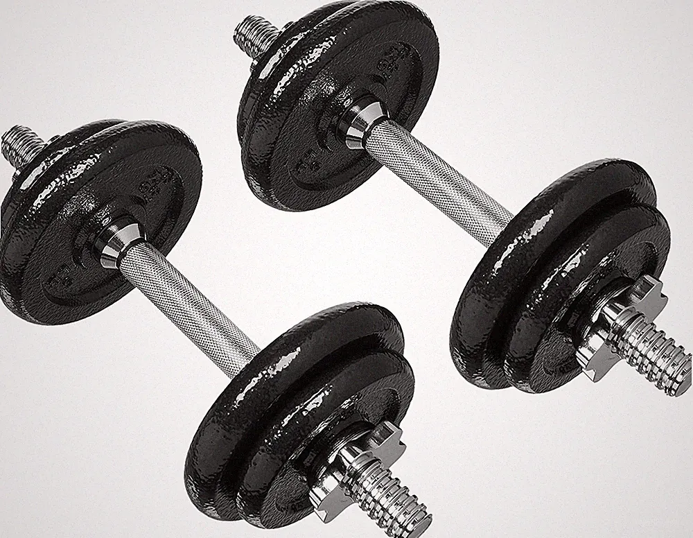 Adjustable Dumbbell Hand Weight Set with Storage Case, Portable, Secure, 38 Poun