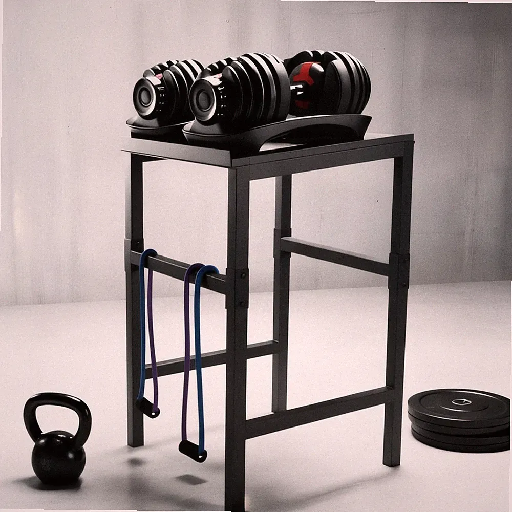 Adjustable Dumbbell/Kettlebell Rack Stand 500-800LB Heavy Duty