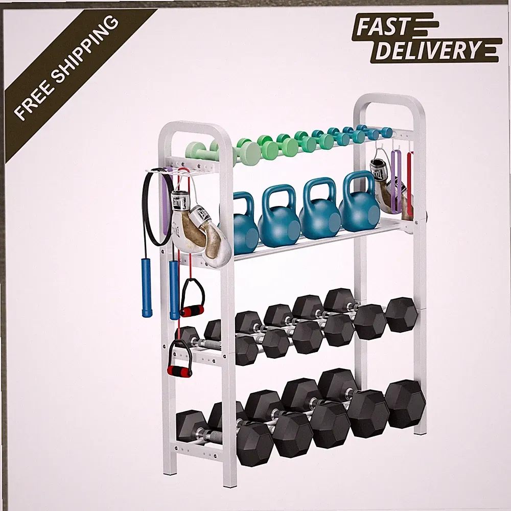 Adjustable Dumbbell Rack, Heavy Duty Steel Weight Storage Stand Holder for Home