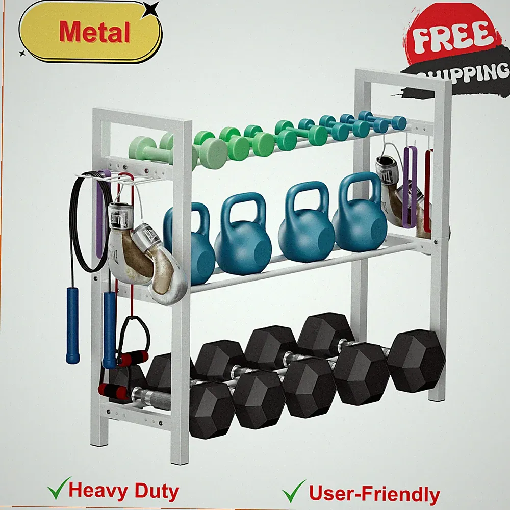 Adjustable Dumbbell Rack, Weight Storage Stand Holder for Dumbbells &Kettlebells