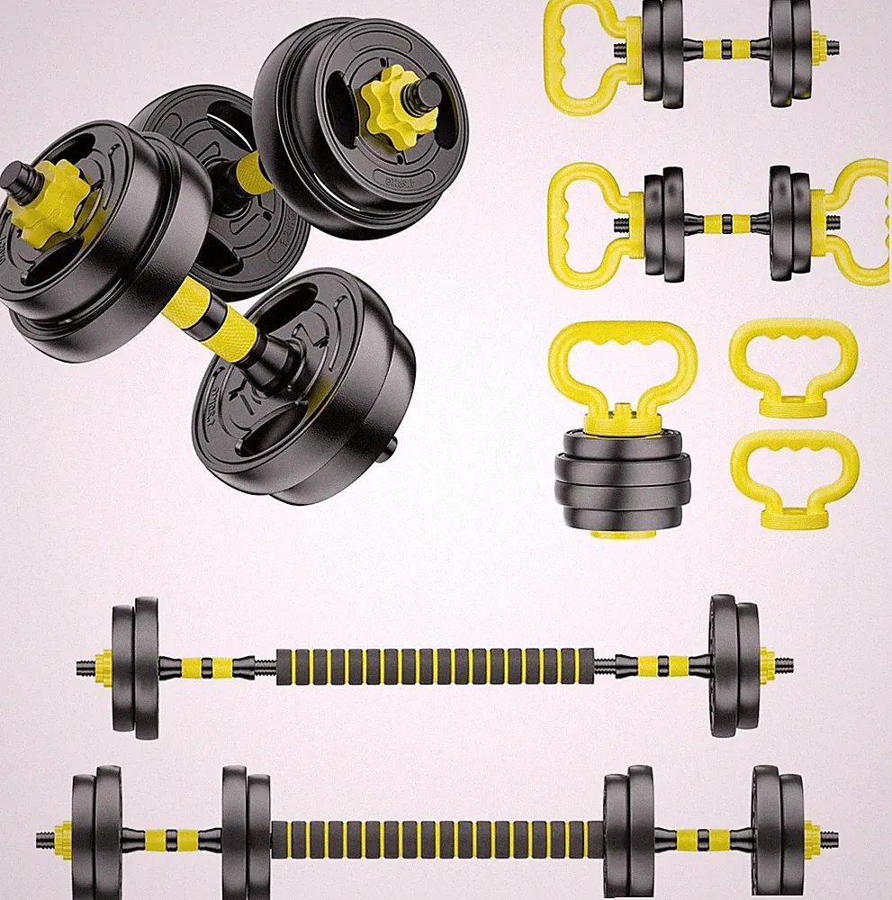 Adjustable Dumbbell Set 10-90lbs Free Weights W/ Connector – 4 in 1 Dumbbells