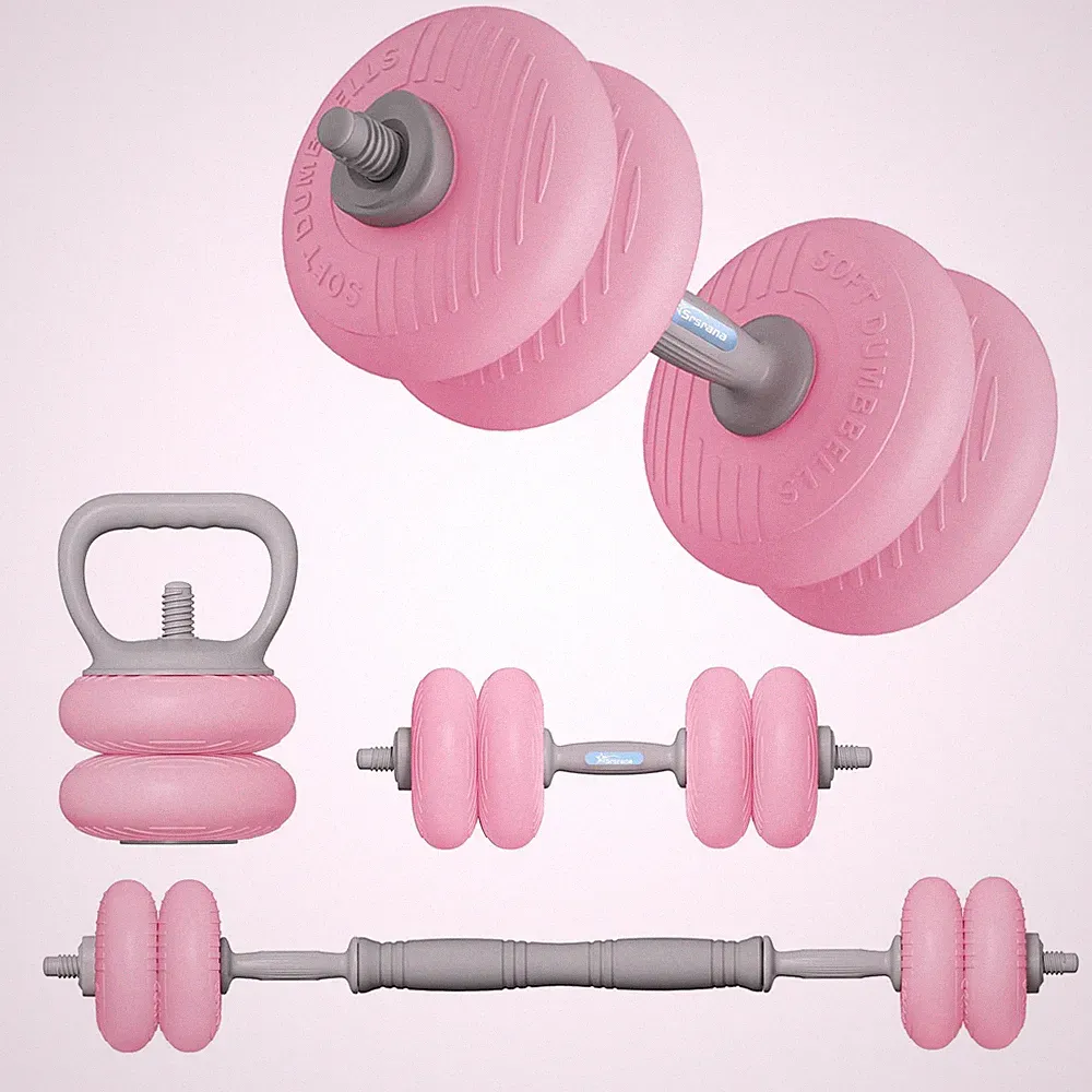 Adjustable Dumbbell Set 13LB/18LB/22LB/35LB, 4-in-1 Soft Shell Weight Set wit...