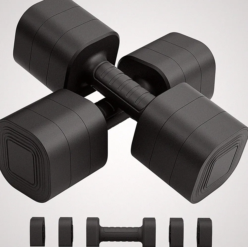 Adjustable Dumbbell Set, 2-20 Lbs, Anti-Slip Handle for Home Fitness
