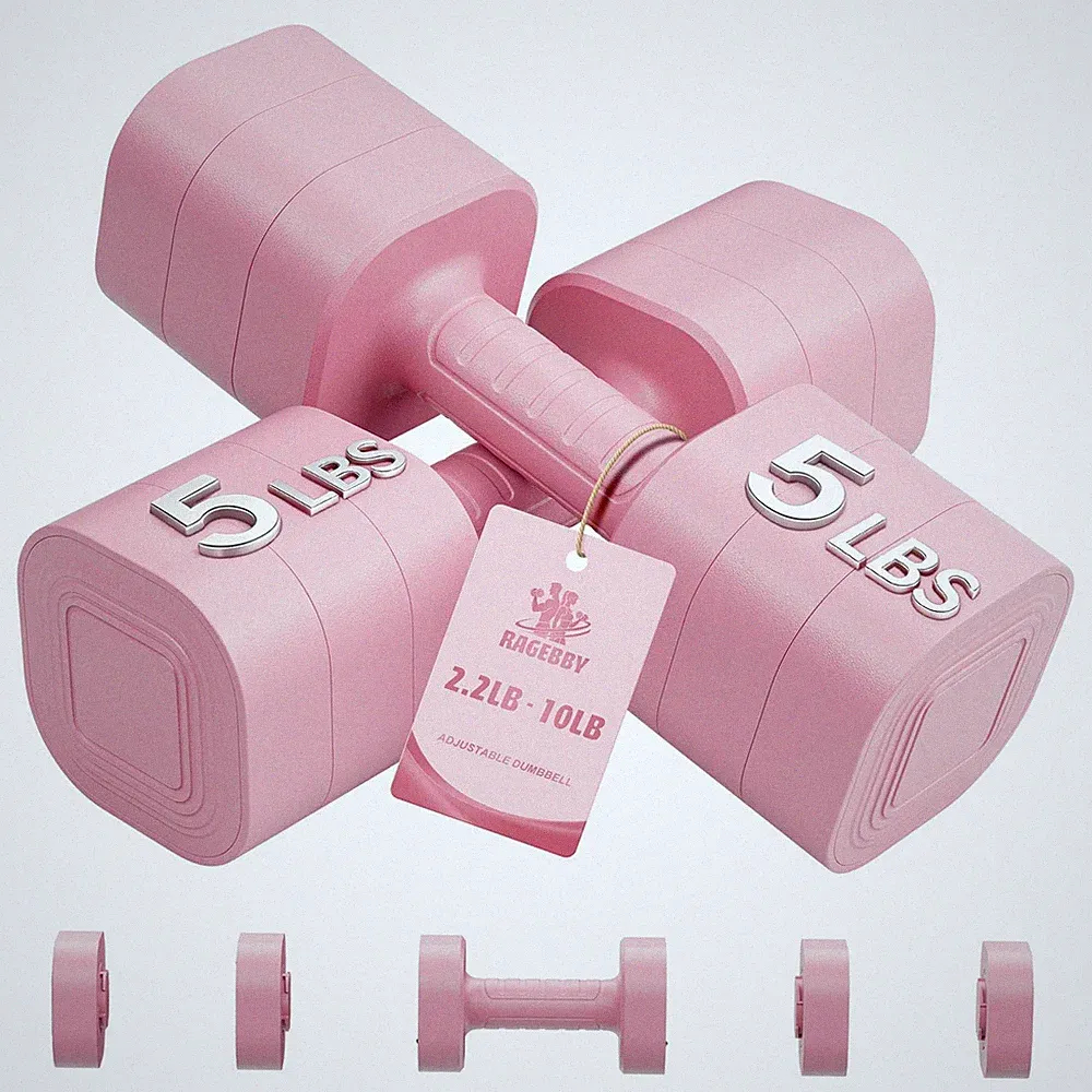 Adjustable Dumbbell Set - 2 Weights for Home Gym, Fitness Training for Men & Wom