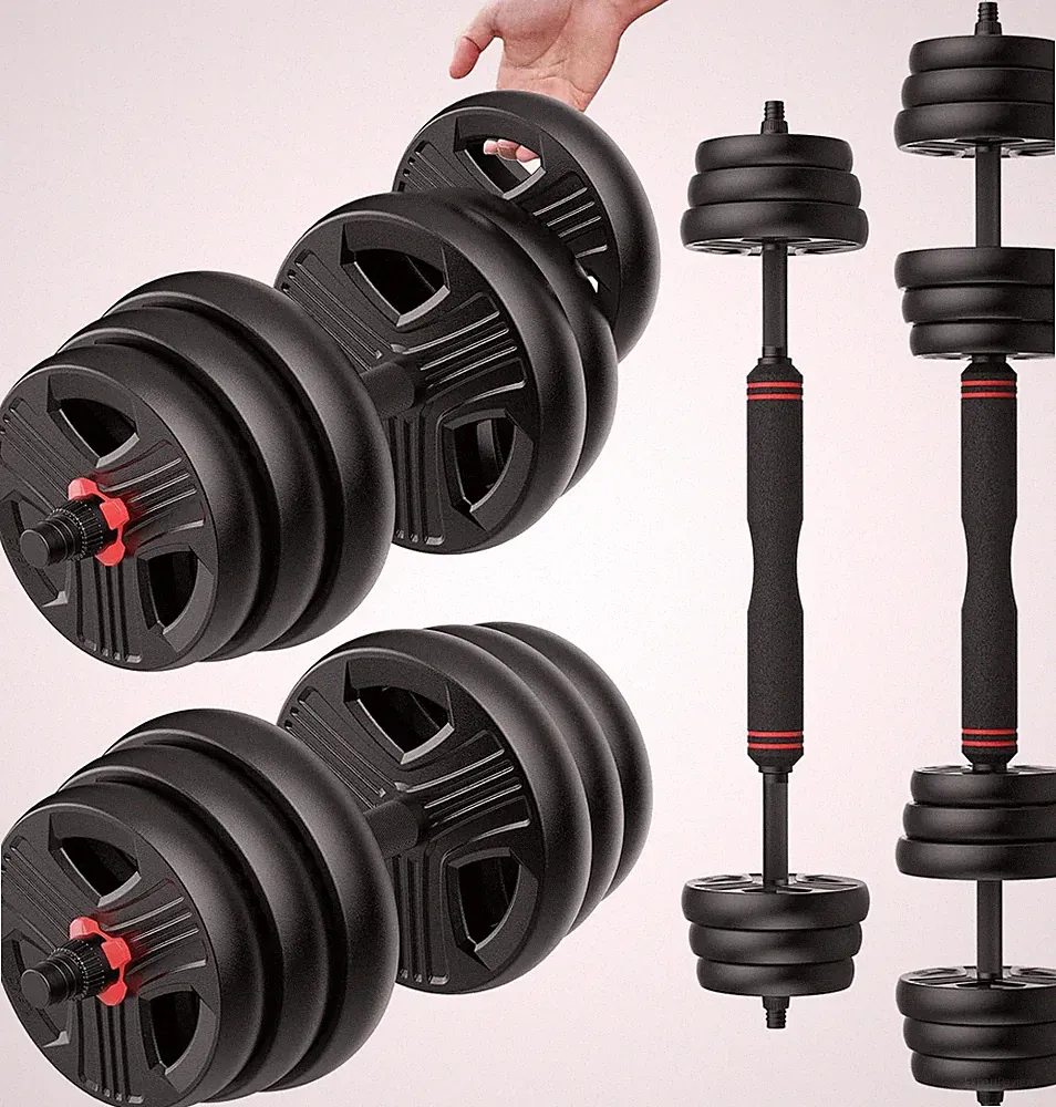 Adjustable Dumbbell Set, 20/30/40/60/80 Lb Free Weight Set with Connector, 3-In