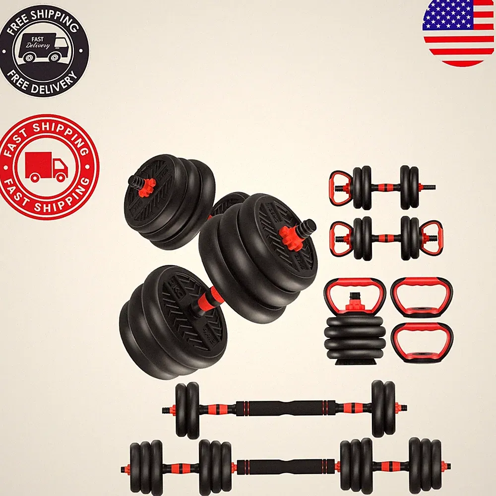 Adjustable Dumbbell Set (20/30/40/60/80lbs) for Full-Body Workouts
