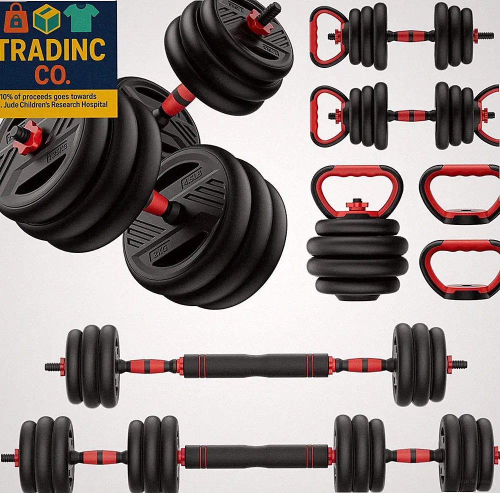 Adjustable Dumbbell Set, 20/30/45/70/90Lbs Free Weight Set with Double Locknut