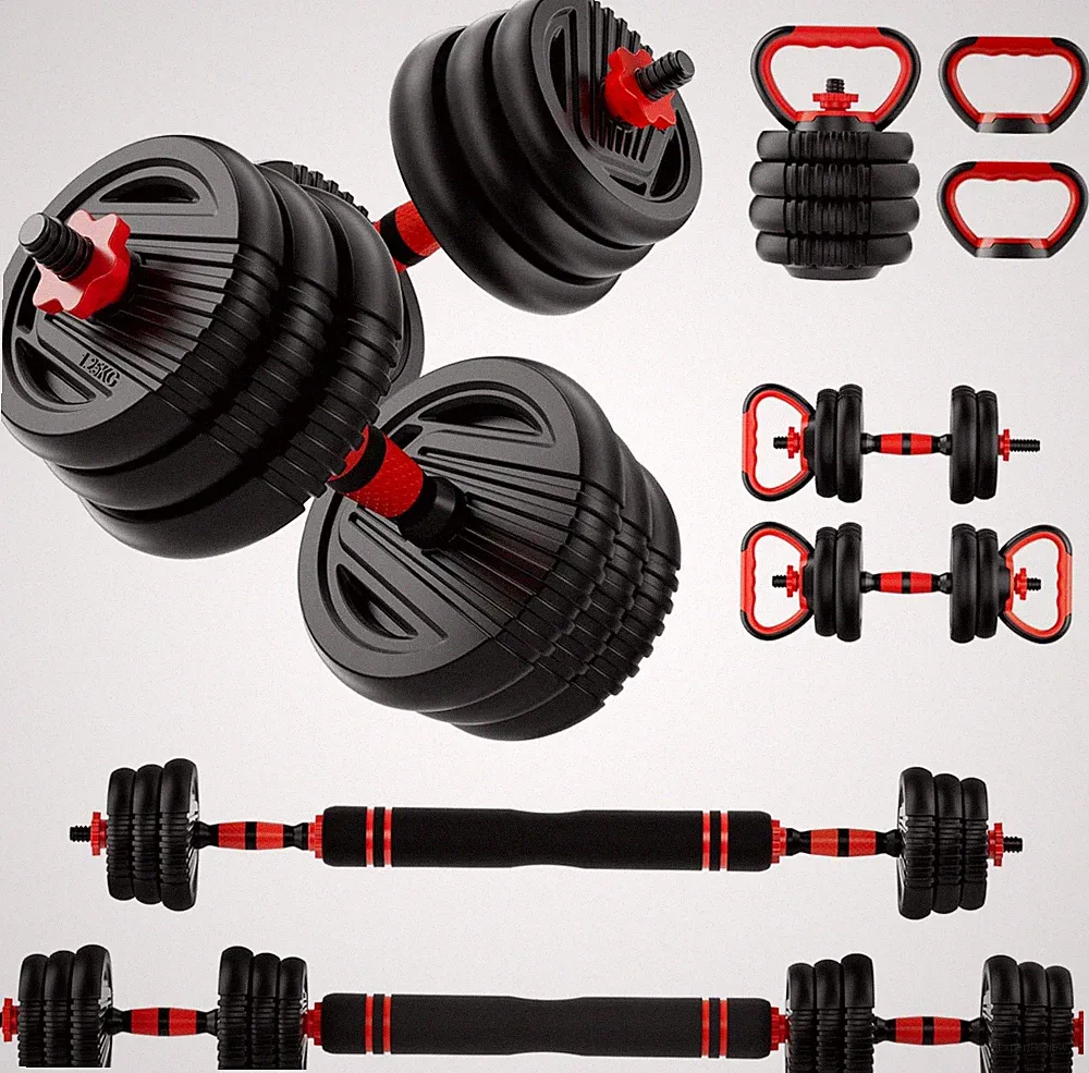Adjustable Dumbbell Set,20/30/45/70/90Lbs Free Weight with Connector | 5 In1 Dum
