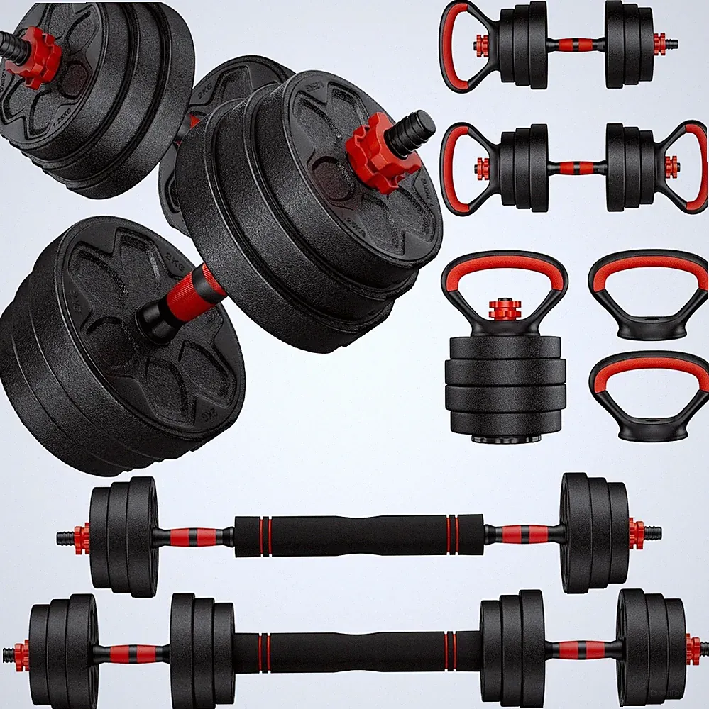 Adjustable Dumbbell Set, 20 33 45 70 90 lbs Weight Machine, 4 in 1 Home Gym