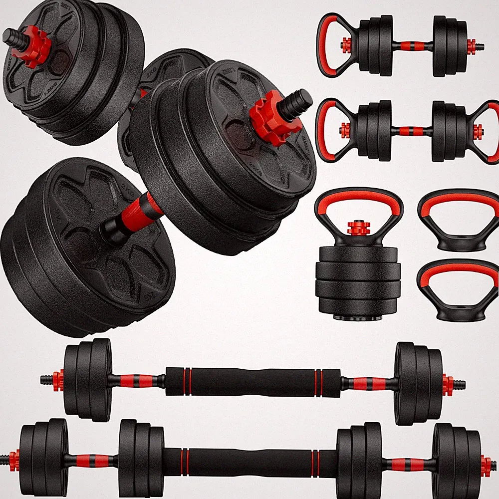 Adjustable Dumbbell Set, 20/33/45/70/90lbs Free Weight Set with Connector, 4 in1