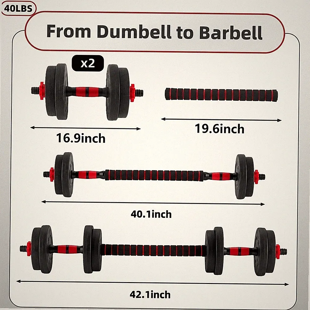 Adjustable dumbbell set, 20/ 40/ 60LBS