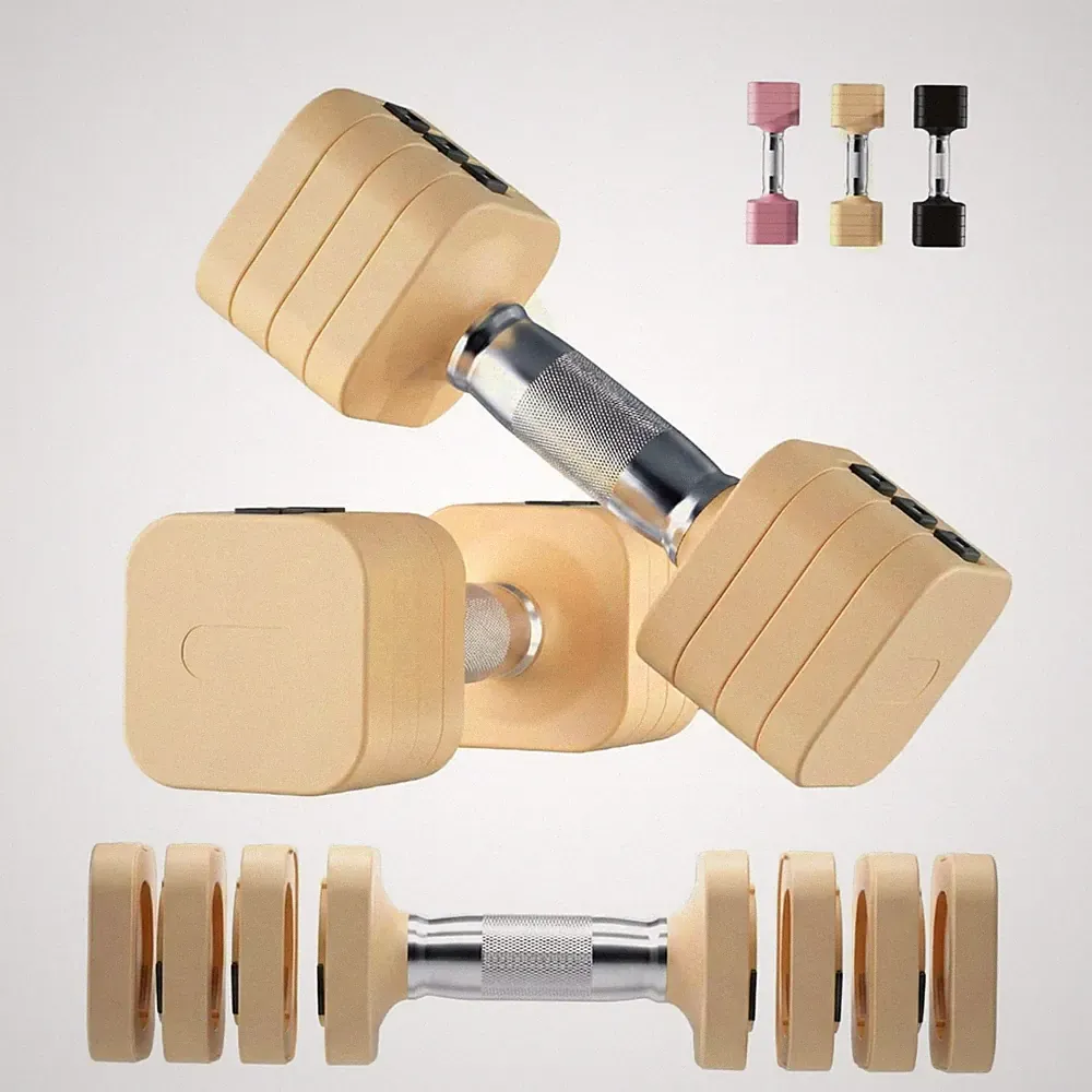 Adjustable Dumbbell Set 20LB 4 to 10 Lb Weights - 5 in 1 Home Gym Exercise
