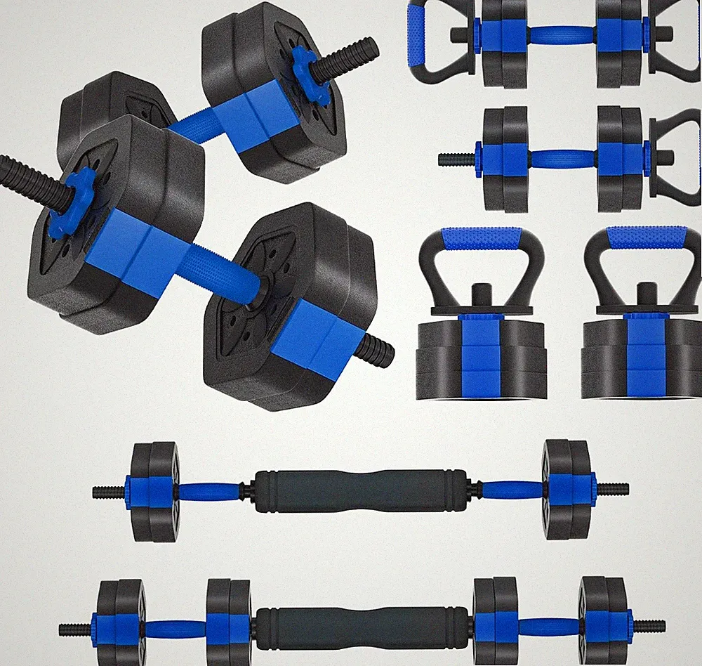 Adjustable Dumbbell Set, 25/35/45/55/65/75 Lbs Free Weights | 4-In-1 Fitness Equ
