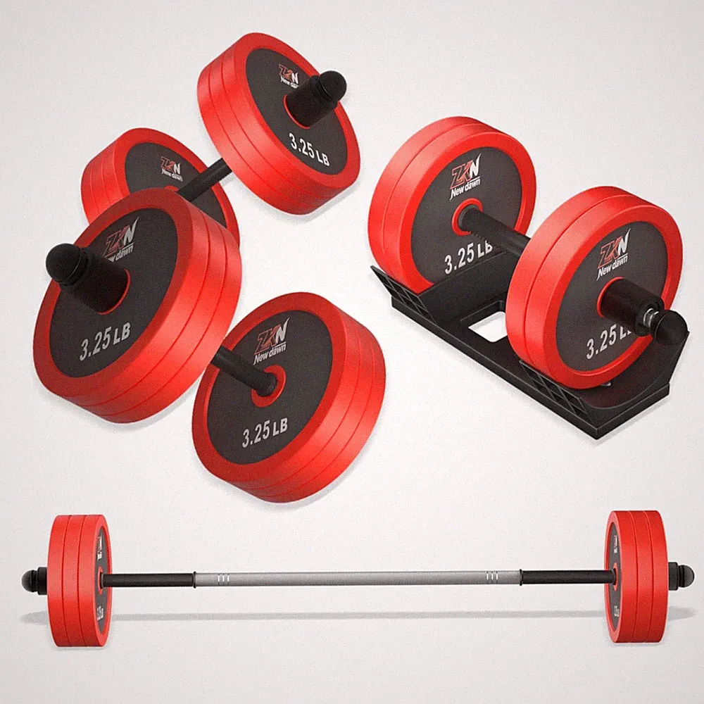 Adjustable Dumbbell Set,30 lbs weight set with Carbon Steel,rack,Barbell weig...