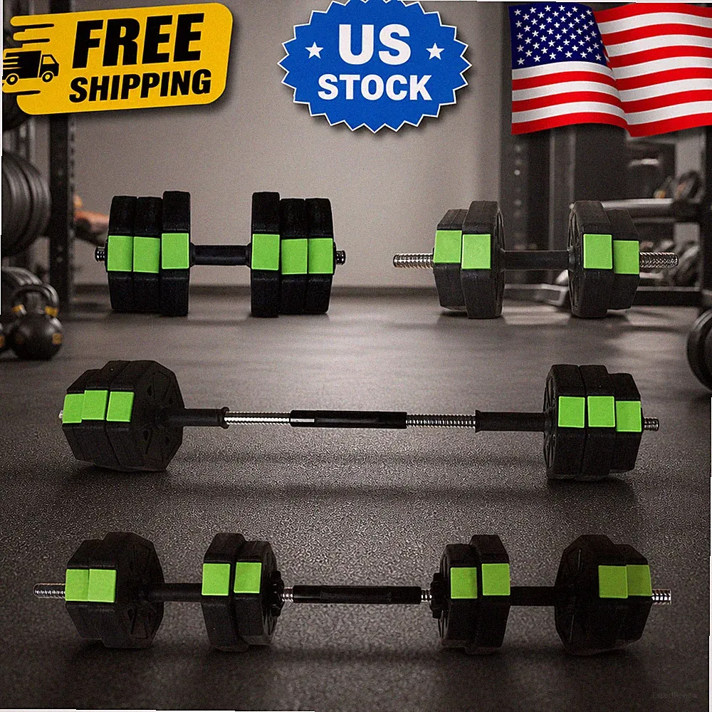 Adjustable Dumbbell Set, 4 in 1 Adjustable Weights 30 LBS Free Weight Set