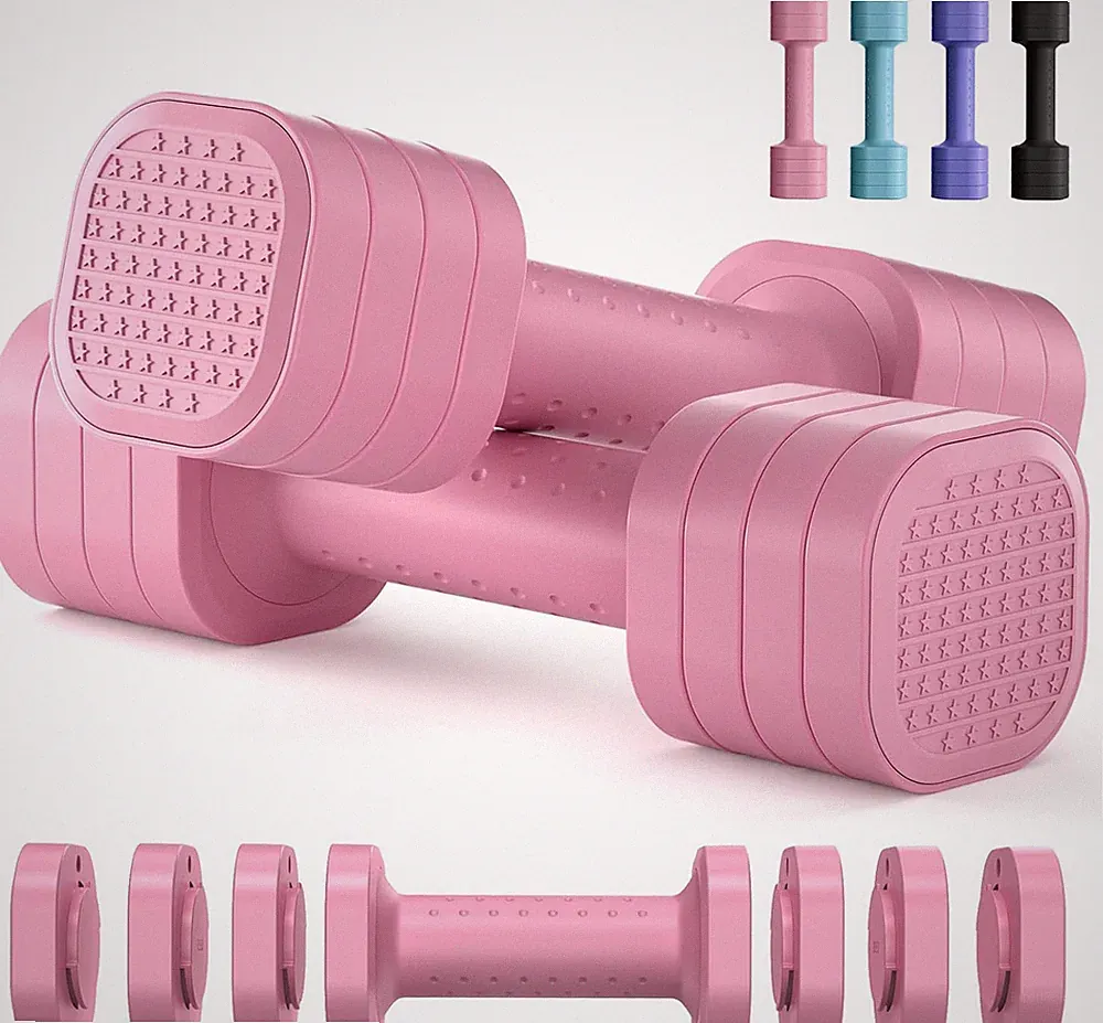Adjustable Dumbbell Set, 4 in 1 Free Weight Dumbbell Set for Women, Hand Weight