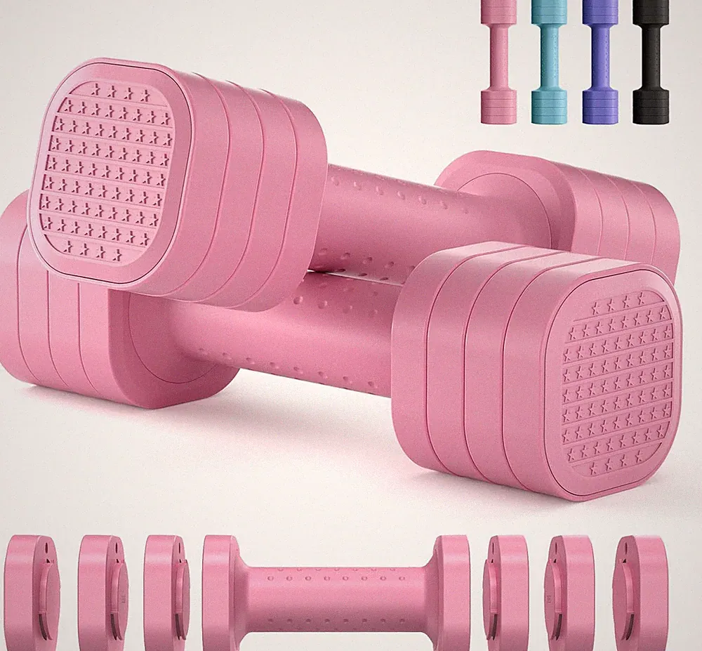 Adjustable Dumbbell Set, 4 in 1 Free Weight Dumbbell Set for Women, Hand Weight