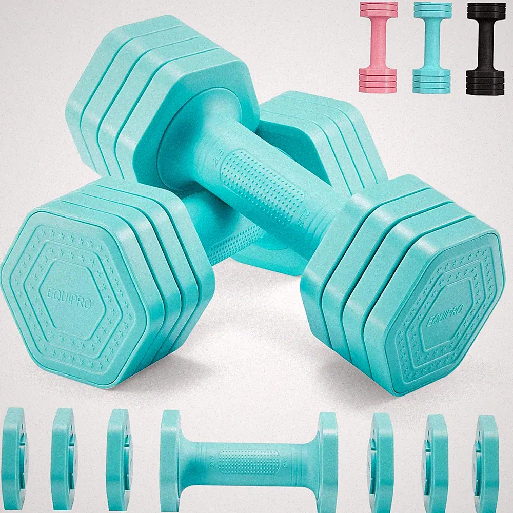 Adjustable Dumbbell Set, 4 in 1 Weights for Women at Home, Hand Weights Dumbb...