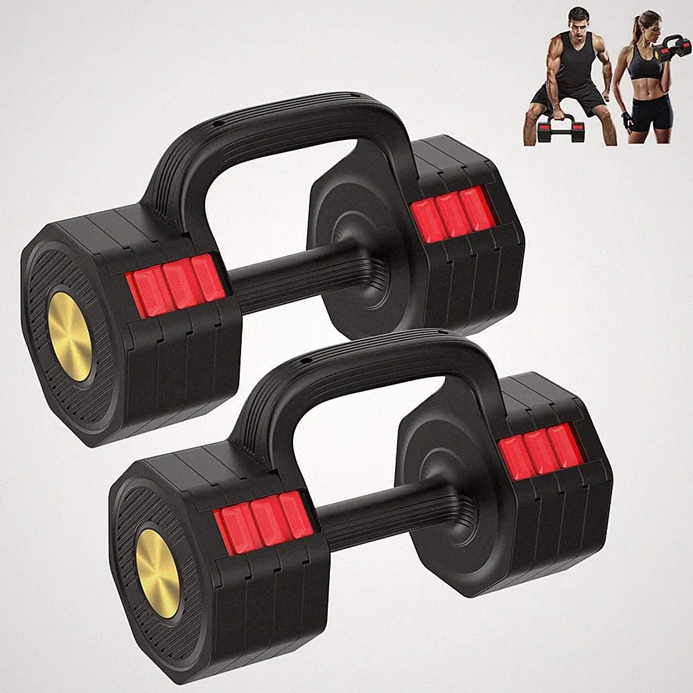Adjustable Dumbbell Set, 4 Levels Weights Dumbbell Set with Each 5lb/10.3lb/1...