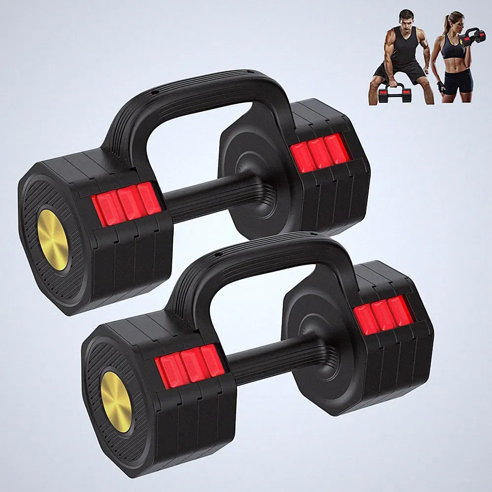 Adjustable Dumbbell Set, 4 Levels Weights Dumbbell Set with Each 5lb/10.3lb/1...