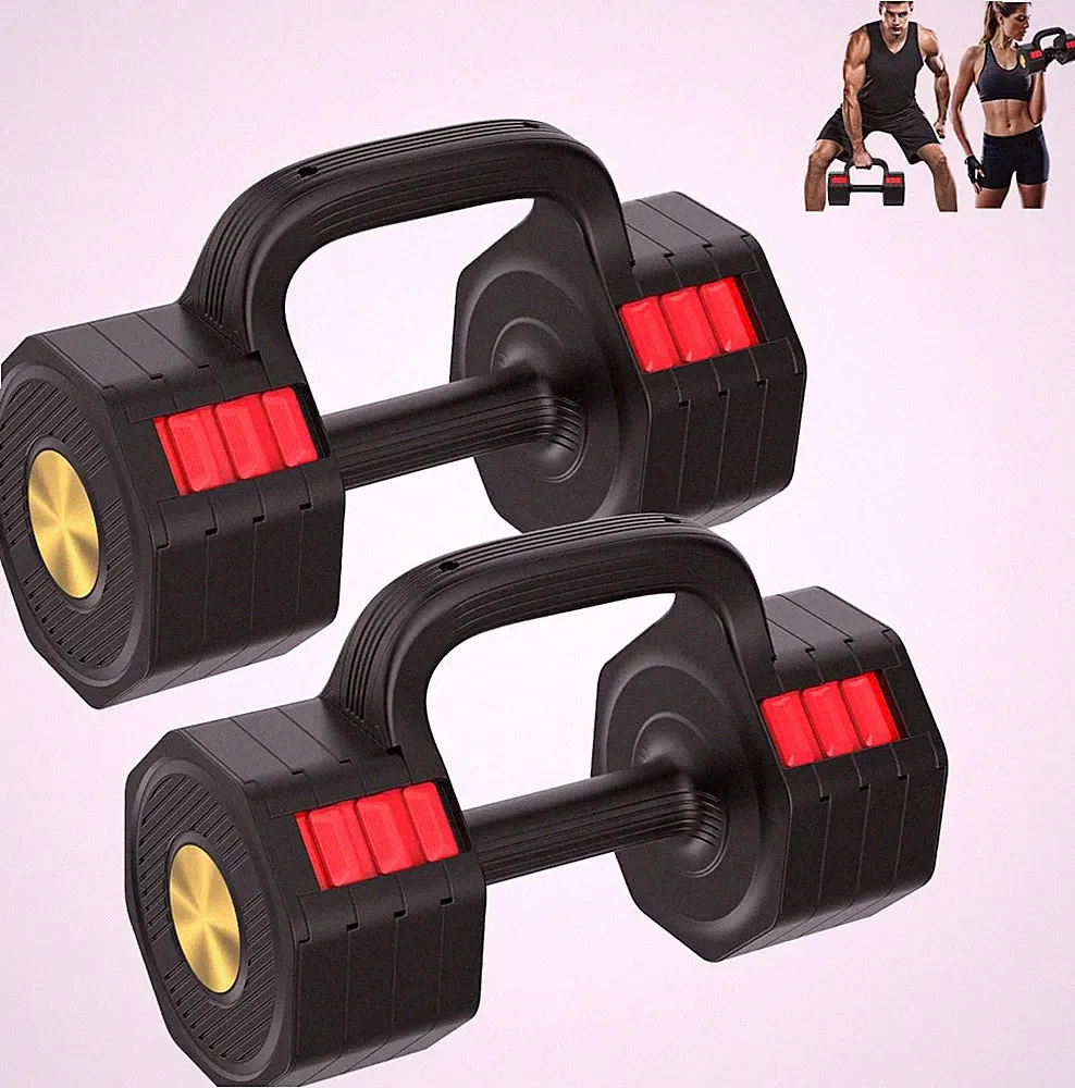 Adjustable Dumbbell Set, 4 Levels Weights Dumbbell Set with Each 5Lb/10.3Lb/15.4