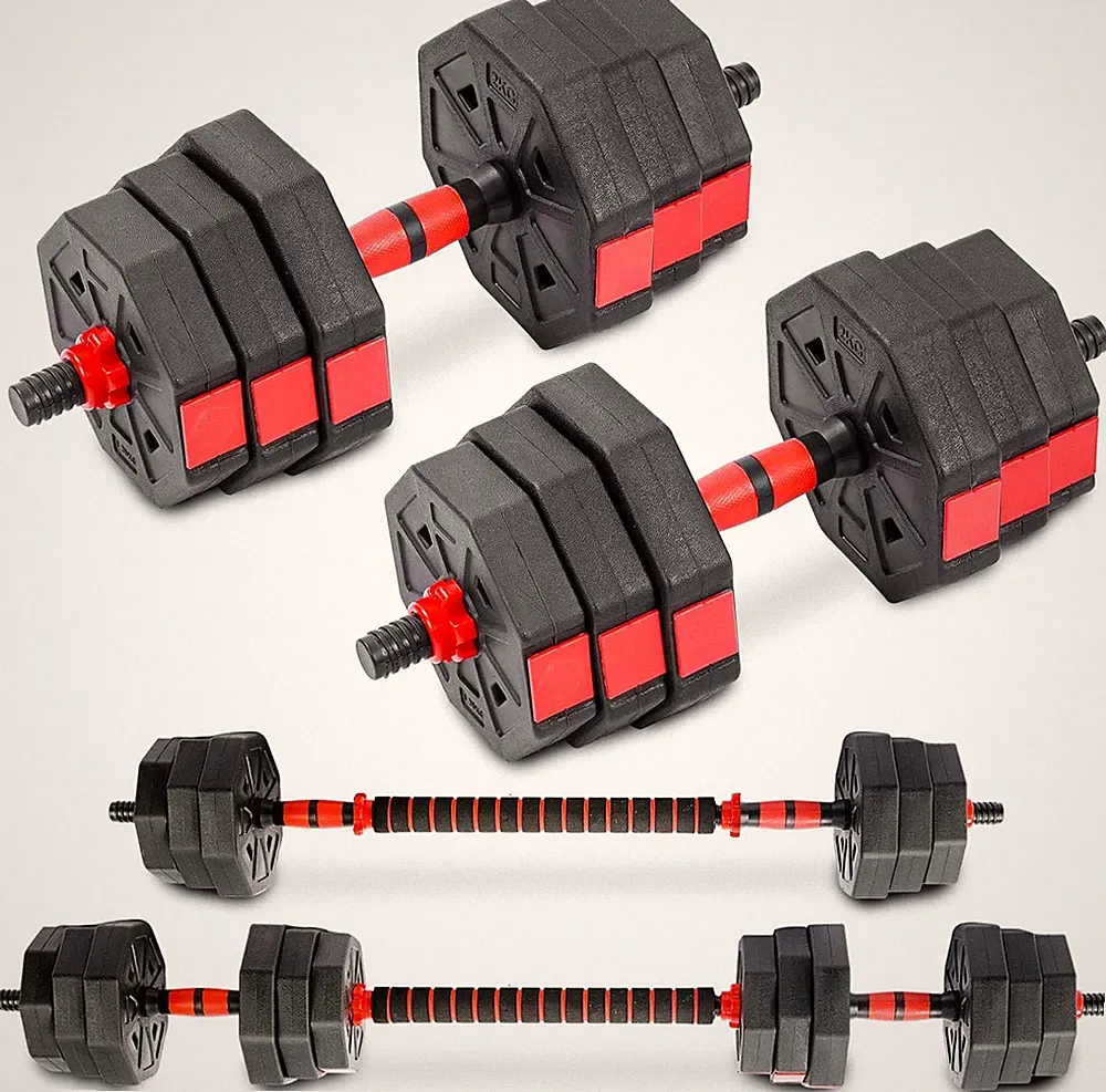 Adjustable Dumbbell Set, 40Lbs Free Weights with Connector, Convertible Dumbbell