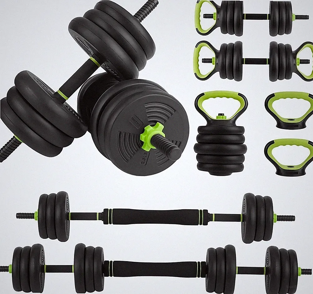 Adjustable Dumbbell Set 44Lbs 4-In-1 Dumbbell and Barbell Exercise Fitness
