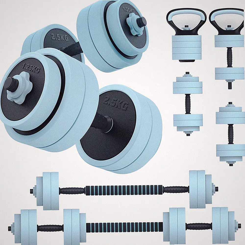 Adjustable Dumbbell Set, 45Lbs Free Weight Set with Connector, 5 in 1 Weight Set
