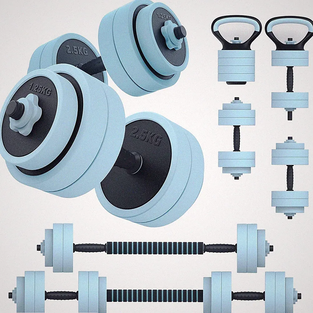 Adjustable Dumbbell Set, 45Lbs Free Weight Set with Connector, 5 in 1 Weight Set