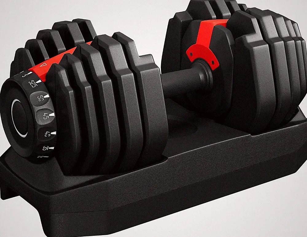 Adjustable Dumbbell Set 5-52.5 lb for Home Gym Dial-Select Weight | One dial