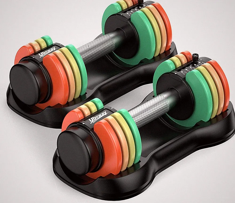 Adjustable Dumbbell Set 5-IN-1 Free Weight Set with Plates & Anti-Slip Handle