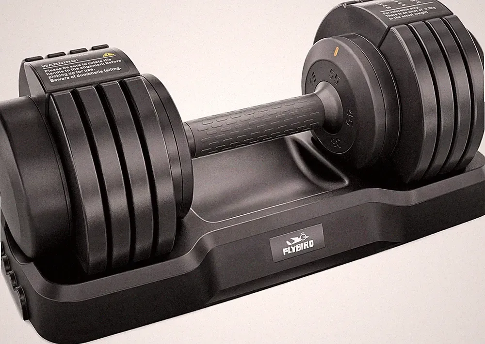 Adjustable Dumbbell Set, 55LB, 5-In-1 Quick Adjustable Weights with Storage Box