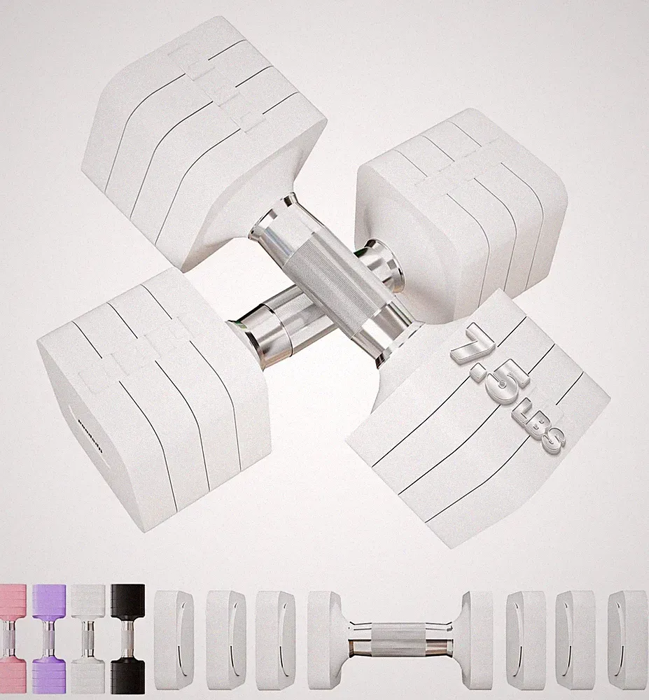 Adjustable Dumbbell Set 7.5LB/10LB/15LB/20LB/25LB Each - Free Weights for Home