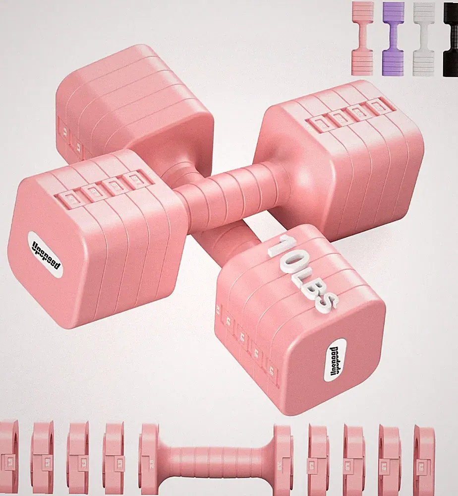 Adjustable Dumbbell Set for Women Men 10 Lb Each Hand Weights | Dumbbells Set of