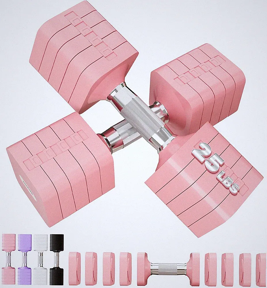 Adjustable Dumbbell Set for Women Men 7.5LB/10LB/15LB/20LB/25LB Each | Dumbbe...