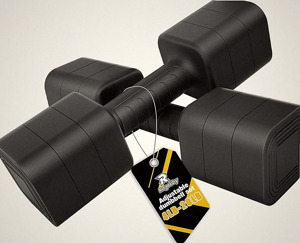 Adjustable Dumbbell Set of 2, 10LBS/20LBS/30LBS Adjustable Weight Set