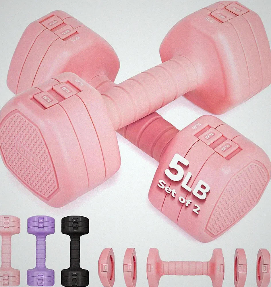 Adjustable Dumbbell Set of 2 - 10Lbs, 20Lbs, 30Lbs for Home Gym Workout